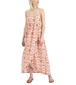 Jamie & Layla Women's Printed Faux-Wrap Maxi Dress Porcelain Rose Petite Size PM